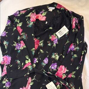Vintage Y2K Floral Kimono Robe New without Tags Women’s Lingerie Night Set